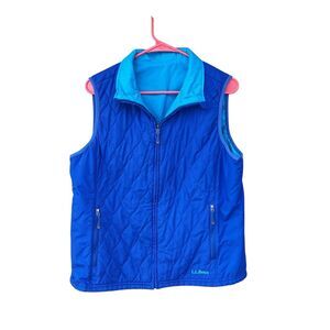 L.L. Bean vintage woman’s large reversible lightweight ocean Caribbean blue